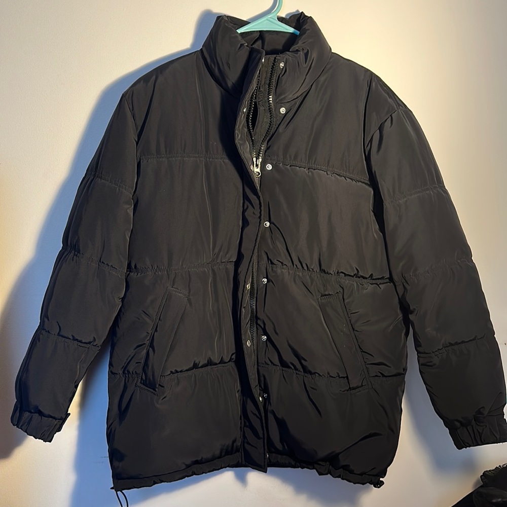 Black Over Sized Puffer Jacket